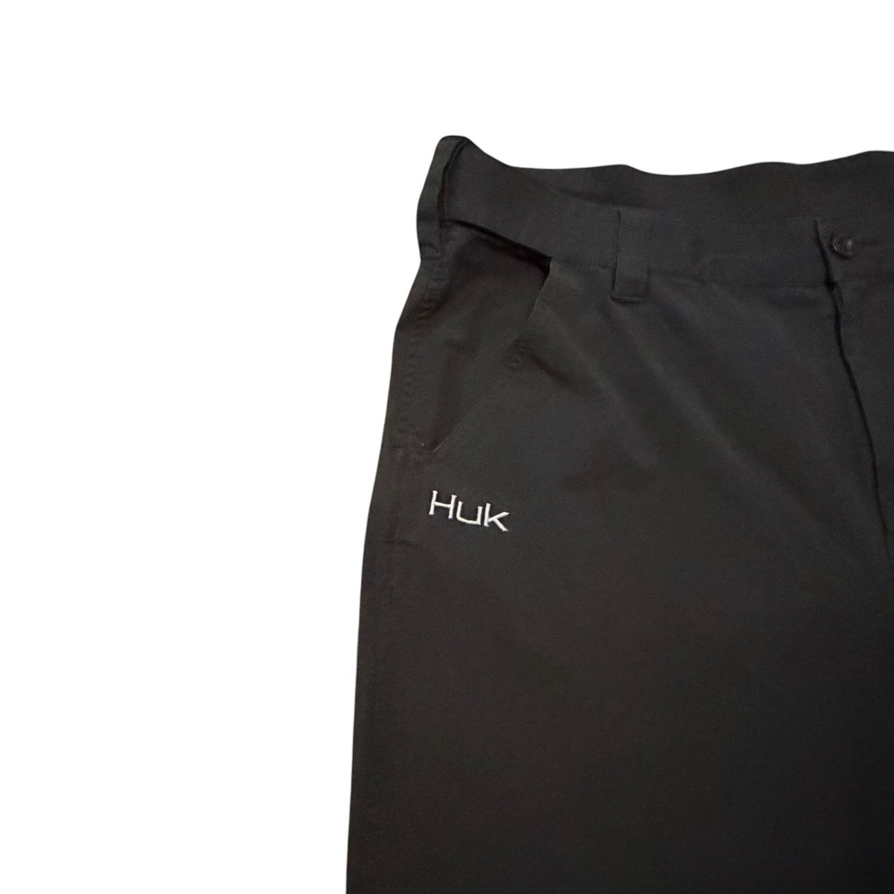 Huk Fishing Shorts Mens XXL Black Performance Stretch Cargo H2000011 - Picture 6 of 9